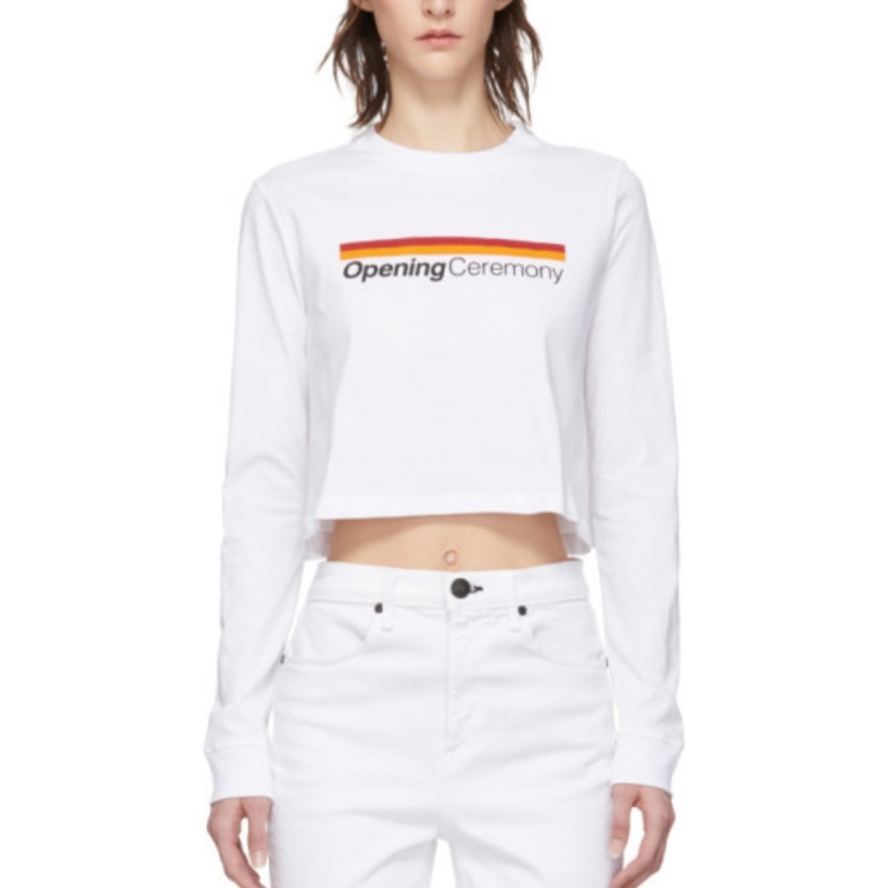 BNWOT OPENING CEREMONY LONG SLEEVE CROPPED TOP